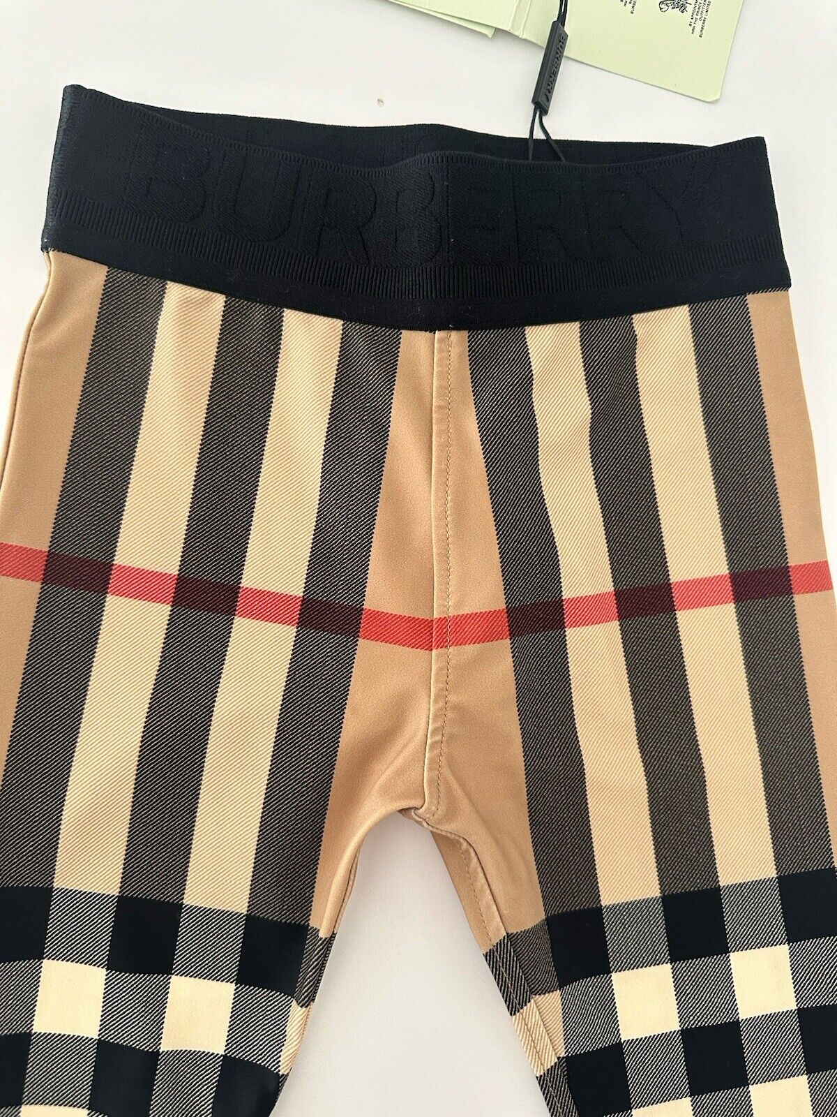 NWT Burberry Girls Archive Beige IP Chk Leggings 4Y US 8041035