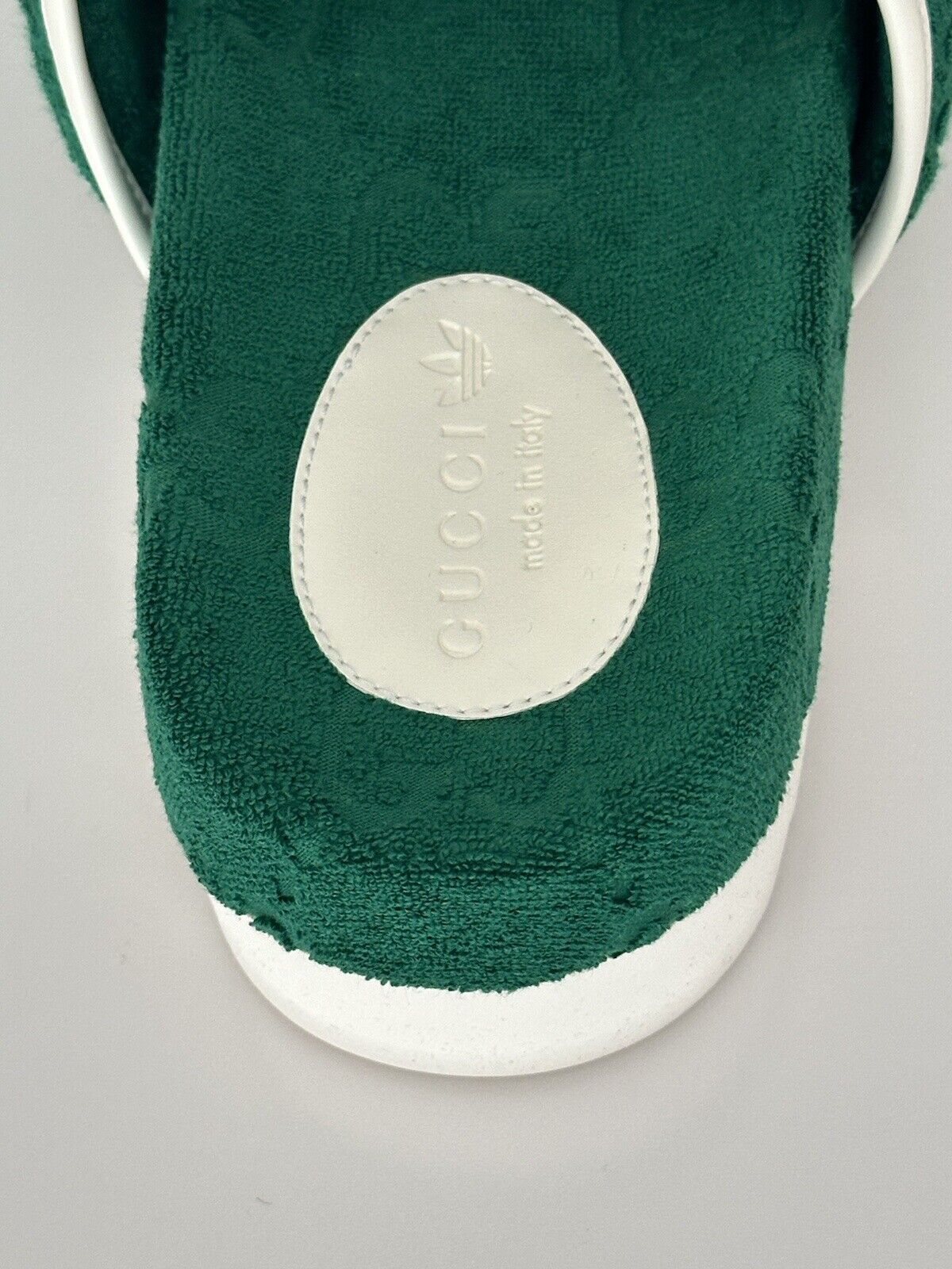 Gucci x Adidas Mens GG Magic Sponge Sandals Green 11.5 US (Gucci 11) IT 702412