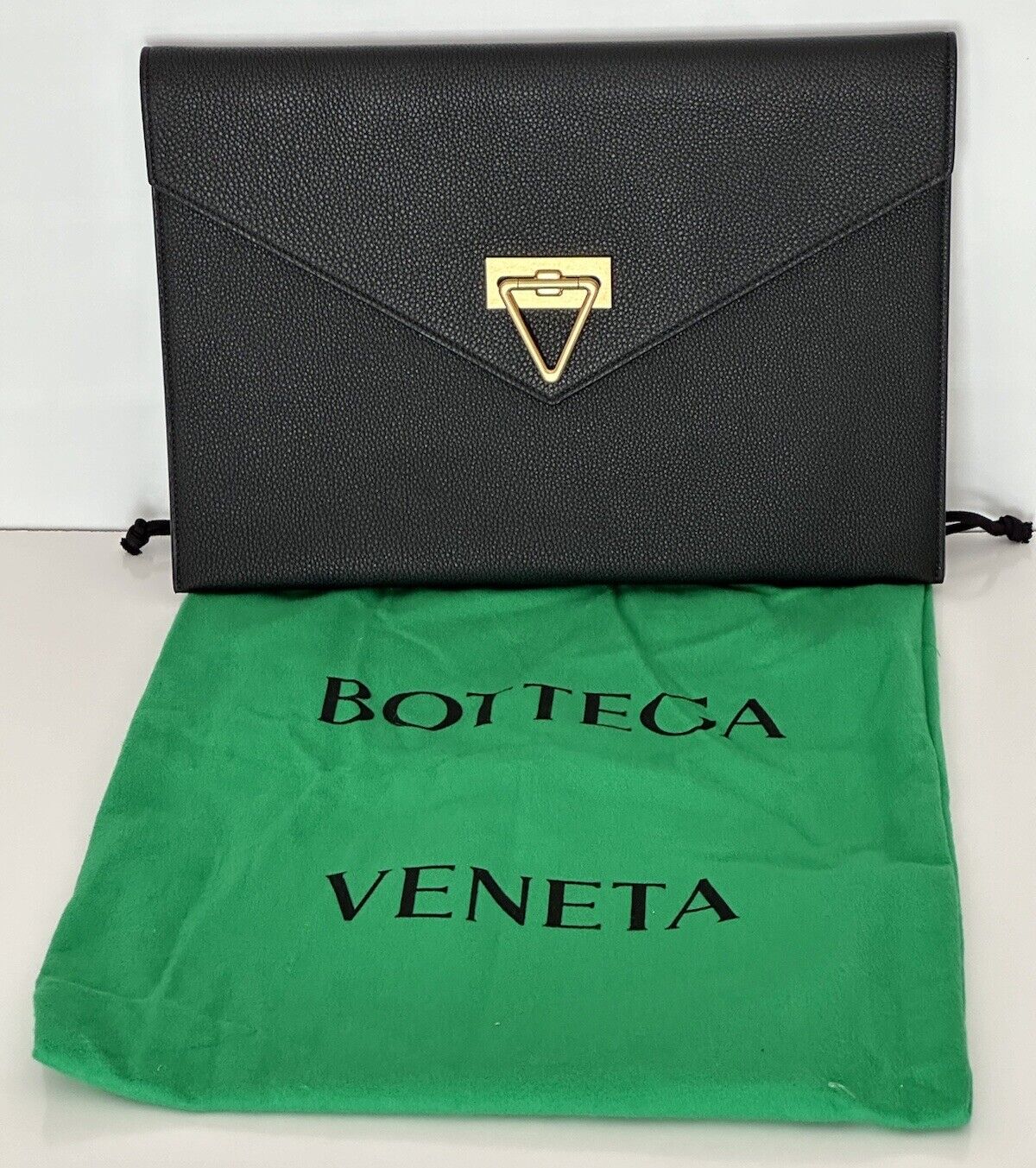 Bottega Veneta Saint Germain Calf Leather Pouch Case Black 690582 NWT $2000