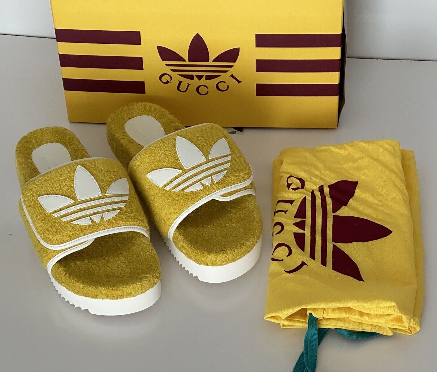 Adidas sandals yellow online