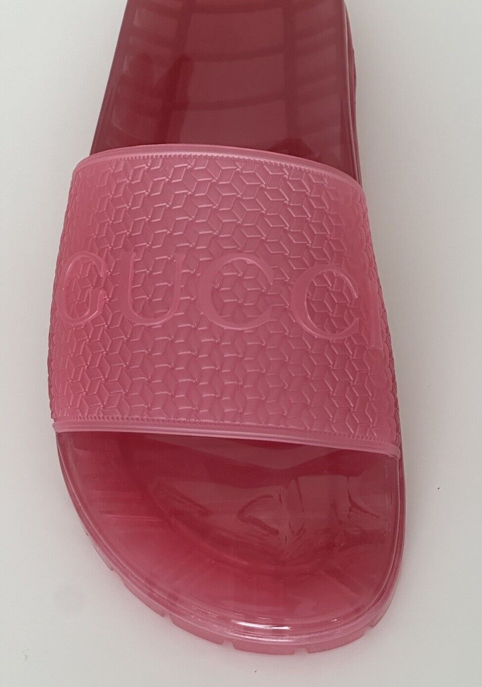 Gucci x Adidas Women's Rubber Slide Sandals Bon Bon 8 US (38 Euro) 721228 IT NIB