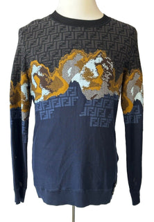 Fendi Knit Wool Sweater 54 Euro (Fits like M-L) FZX005 Made in Italy NWT $1350