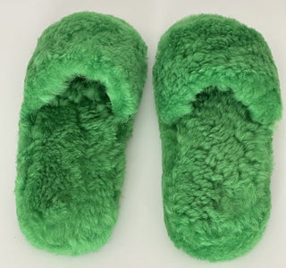 Bottega Veneta Green Teddy Shearling Padded Sandals 7 US 669414 IT NIB $1100