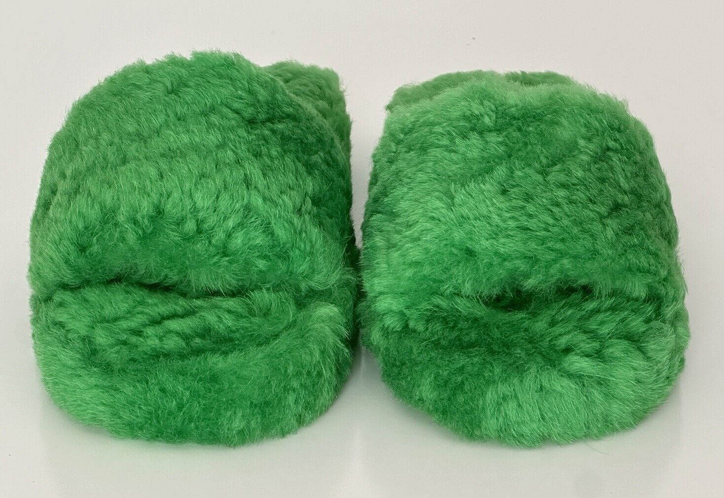 Bottega Veneta Green Teddy Shearling Padded Sandals 8 US 69414 IT NIB $1100