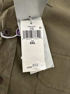 Ralph Lauren Purple Label Olive Men's Cotton Shirt Size 2XL Made in Portugal NWT