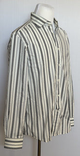 Ralph Lauren Purple Label Men's Striped Black/White Dress Shirt 16.5 IT NWT $495