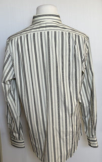 Ralph Lauren Purple Label Men's Striped Black/White Dress Shirt 16.5 IT NWT $495