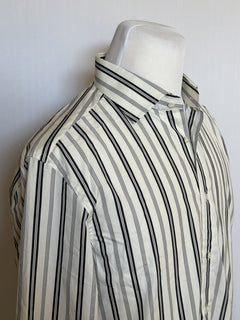 Ralph Lauren Purple Label Men's Striped Black/White Dress Shirt 16.5 IT NWT $495