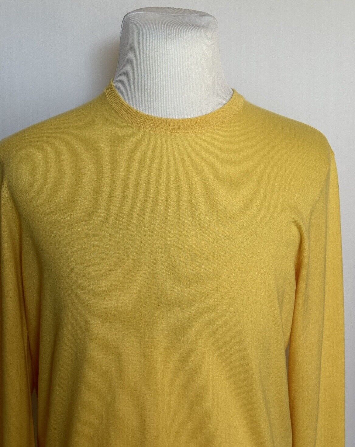 Polo Ralph Lauren Purple Label Men's Cashmere Yellow Sweater L Italy NWOT