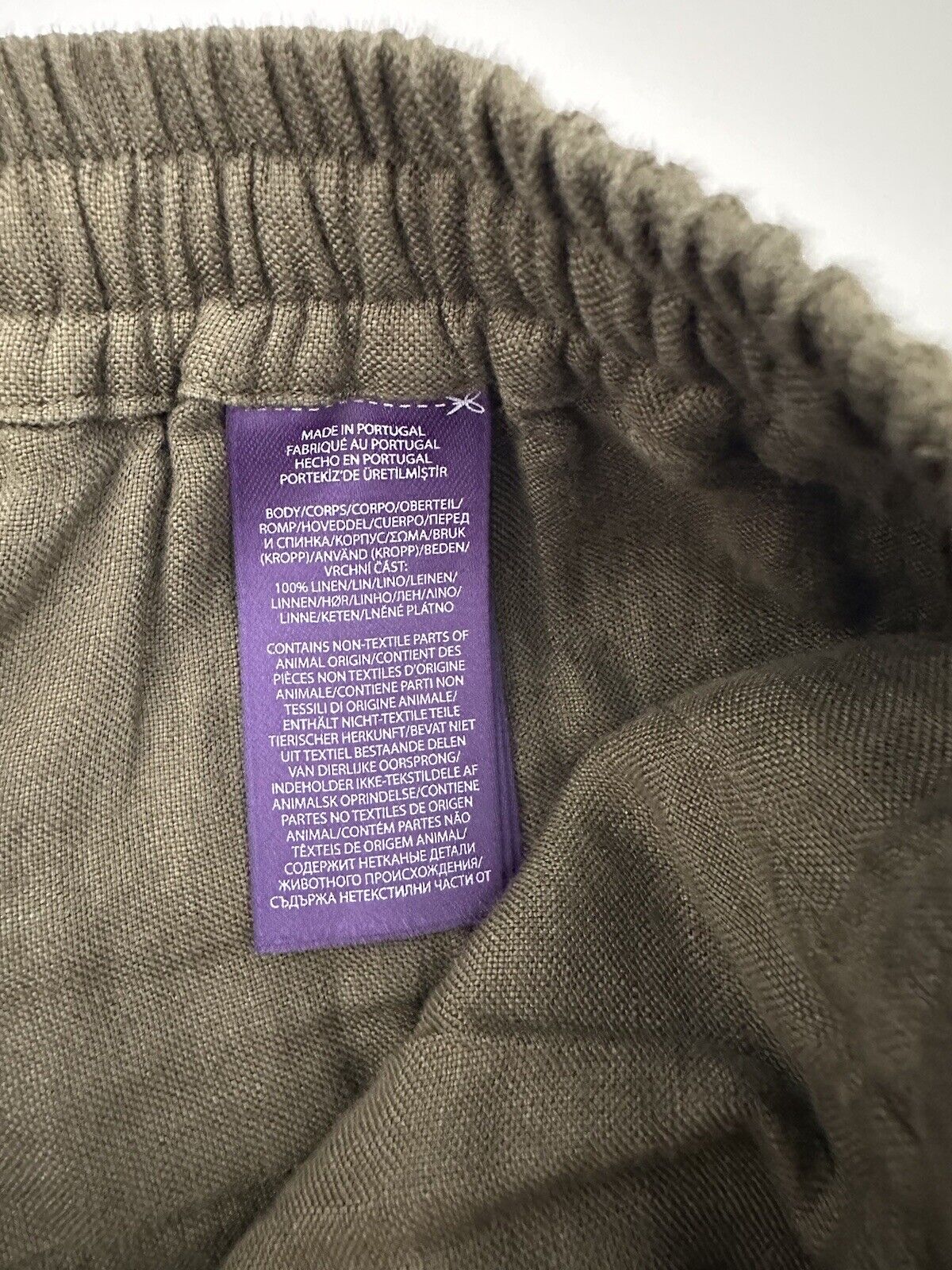 Polo Ralph Lauren Purple Label Men's Green Linen Shorts  32 US Portugal NWT$495