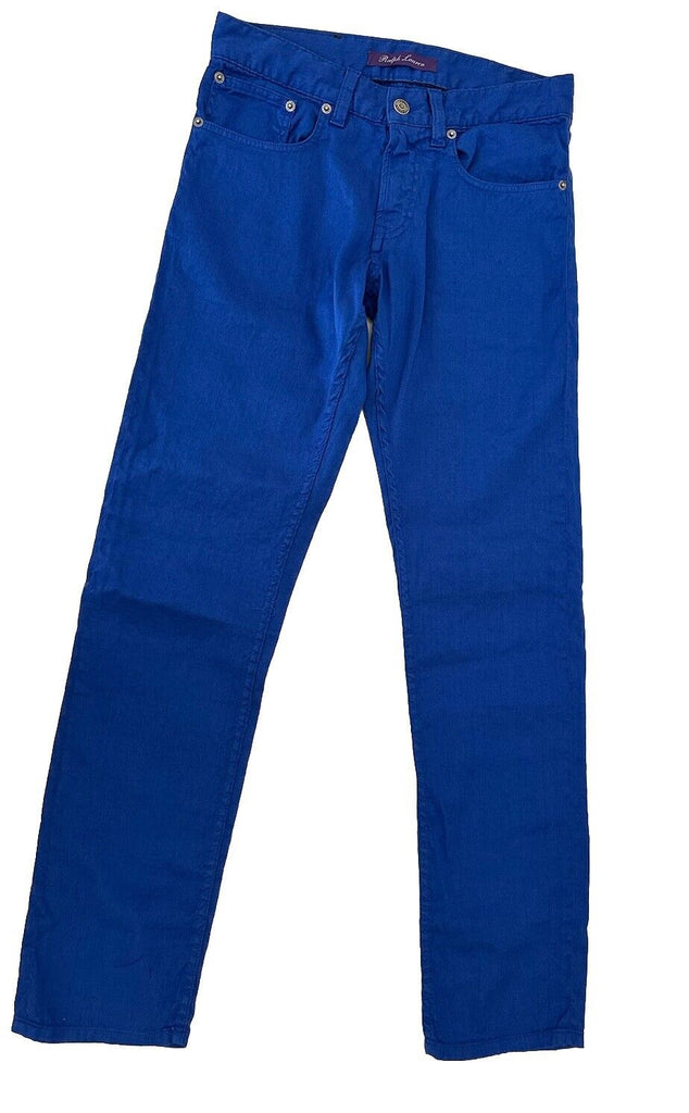 Ralph Lauren Purple Label Men's Blue Linen/Cotton Jeans 28x32 Portugal NWT $595