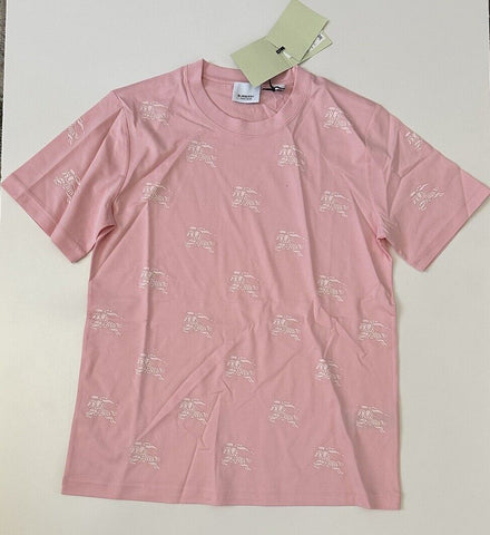 Burberry Carrick Logo Light Pink Cotton T-shirt XS 8071634