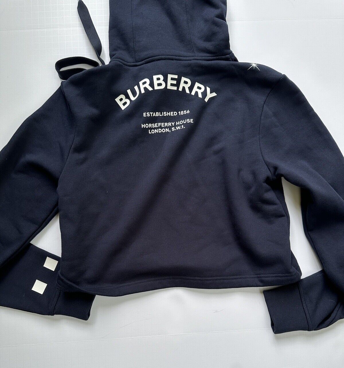 Burberry Constellation -print Jenny Cropped Hoodie 2XS 8061320 NWT $840