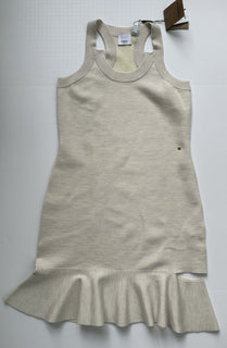 Burberry Saadia Silk/Wool  Women’s Oatmeal Sleeveless Dress M 8055605 NWT $1250