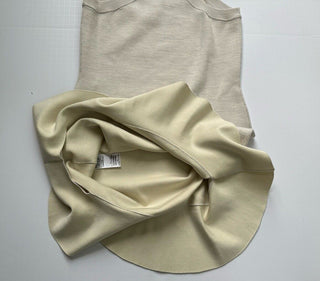 Burberry Saadia Silk/Wool  Women’s Oatmeal Sleeveless Dress M 8055605 NWT $1250