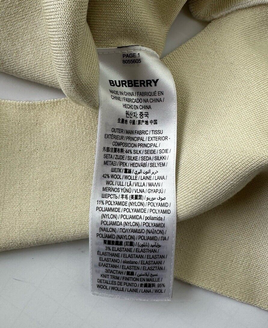 Burberry Saadia Silk/Wool  Women’s Oatmeal Sleeveless Dress M 8055605 NWT $1250
