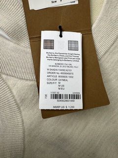 Burberry Saadia Silk/Wool  Women’s Oatmeal Sleeveless Dress M 8055605 NWT $1250