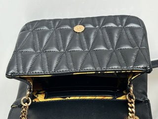 Versace Virtus Quilted Leather Black Crossbody Shoulder Bag DBFH821 NWT $1925 IT