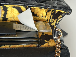 Versace Virtus Quilted Leather Black Crossbody Shoulder Bag DBFH821 NWT $1925 IT