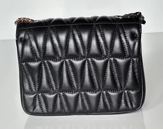 Versace Virtus Quilted Leather Black Crossbody Shoulder Bag DBFH821 NWT $1925 IT