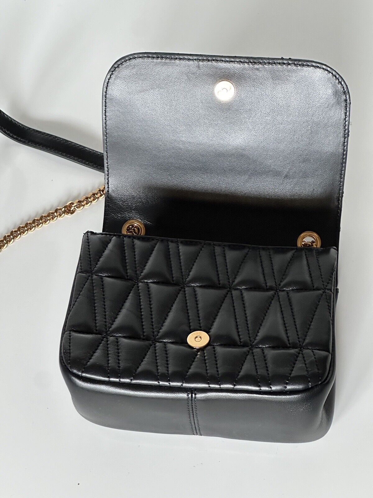 Versace Virtus Quilted Leather Black Crossbody Shoulder Bag DBFH821 NWT $1925 IT