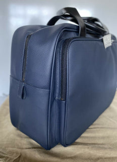 Bottega Veneta Men's Marcopolo Navy Leather Travel Bag Italy 167304 New $1450