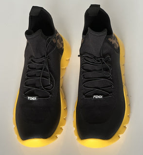 Fendi FF Men's High-top Sock Sneakers Black/Brown 12 US (45) 7E1347 NIB $930