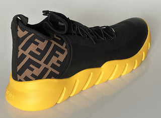Fendi FF Men's High-top Sock Sneakers Black/Brown 12 US (45) 7E1347 NIB $930