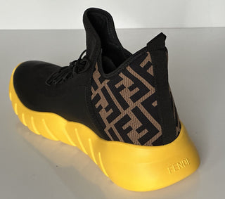 Fendi FF Men's High-top Sock Sneakers Black/Brown 12 US (45) 7E1347 NIB $930