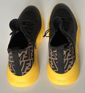 Fendi FF Men's High-top Sock Sneakers Black/Brown 12 US (45) 7E1347 NIB $930