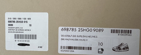 Gucci Demetra GG Men's Low-top Green/White Sneakers 10.5 US Gucci 10 698785 NIB