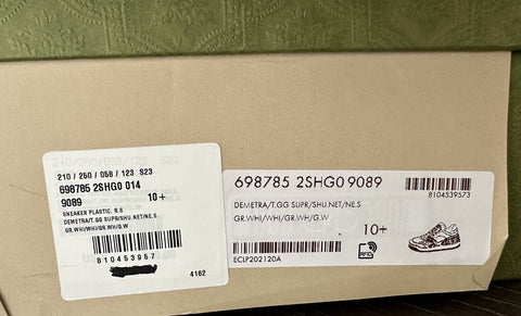 Gucci Demetra GG Men's Low-top Green/White Sneakers 11 US Gucci 10.5 698785 NIB