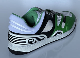 Gucci Men's Low-top White/Green Leather Sneakers 11.5 US (Gucci 11G) 697882 NIB