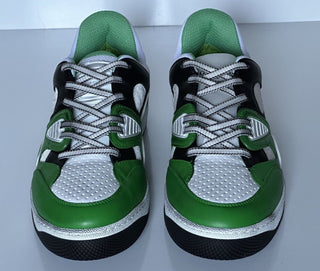 Gucci Men's Low-top White/Green Leather Sneakers 11.5 US (Gucci 11G) 697882 NIB