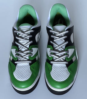 Gucci Men's Low-top White/Green Leather Sneakers 11.5 US (Gucci 11G) 697882 NIB