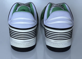 Gucci Men's Low-top White/Green Leather Sneakers 11.5 US (Gucci 11G) 697882 NIB