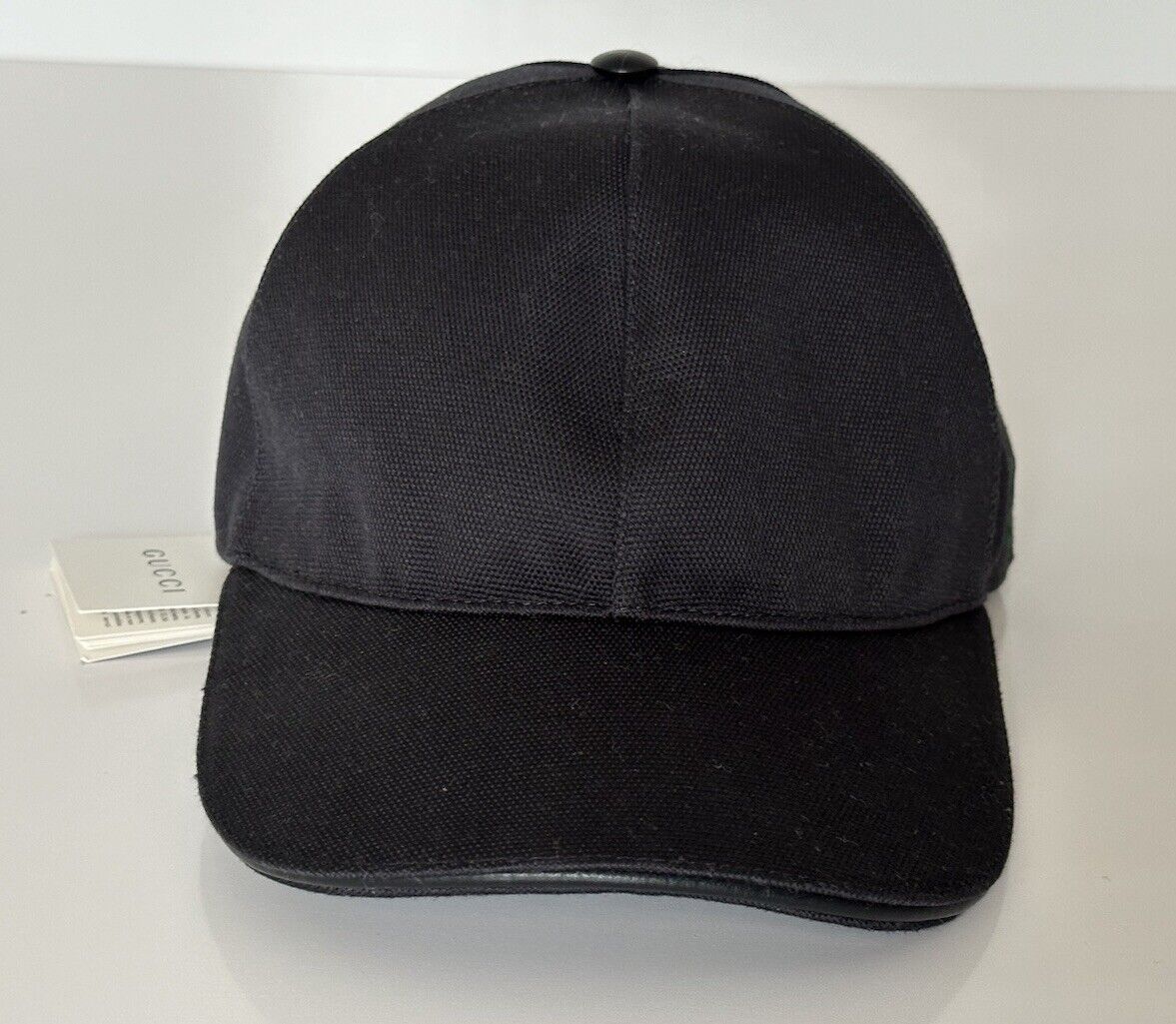 Gucci GG Logo Baseball Cap Hat Cotton Black S (57 cm) Italy 387554 IT NWT