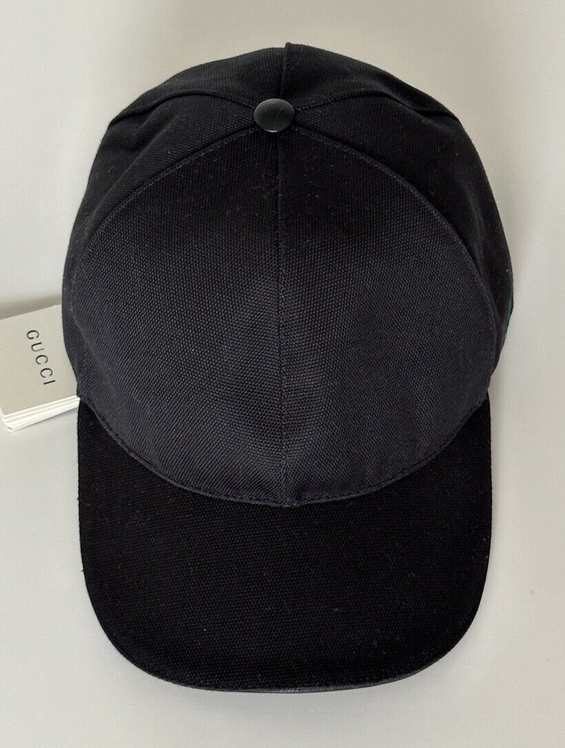 Gucci GG Logo Baseball Cap Hat Cotton Black S (57 cm) Italy 387554 IT NWT