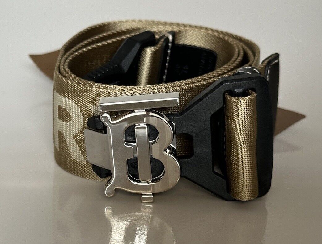 Burberry Sport Clip TB Buckle Nylon Honey Belt 32/80 Italy 8051511 New $440