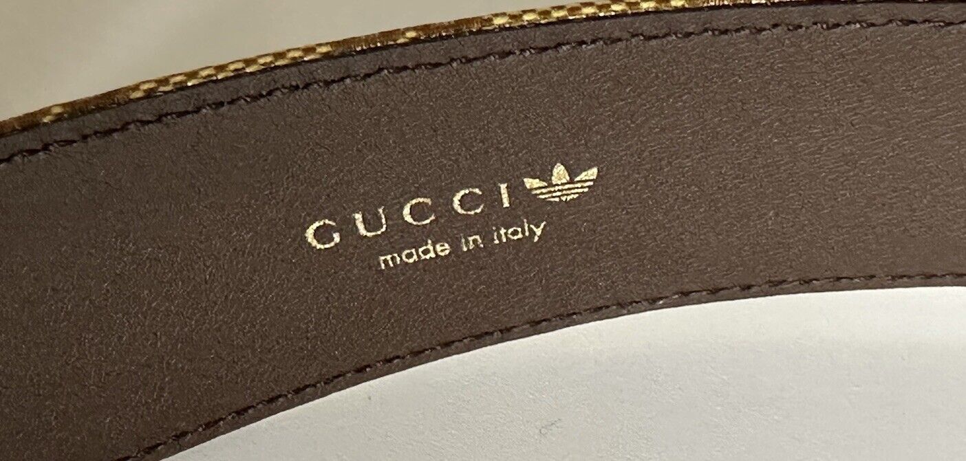 Gucci x Adidas Women's Vintage GG Marmont Leather Belt Brown 95/38 Italy 406831