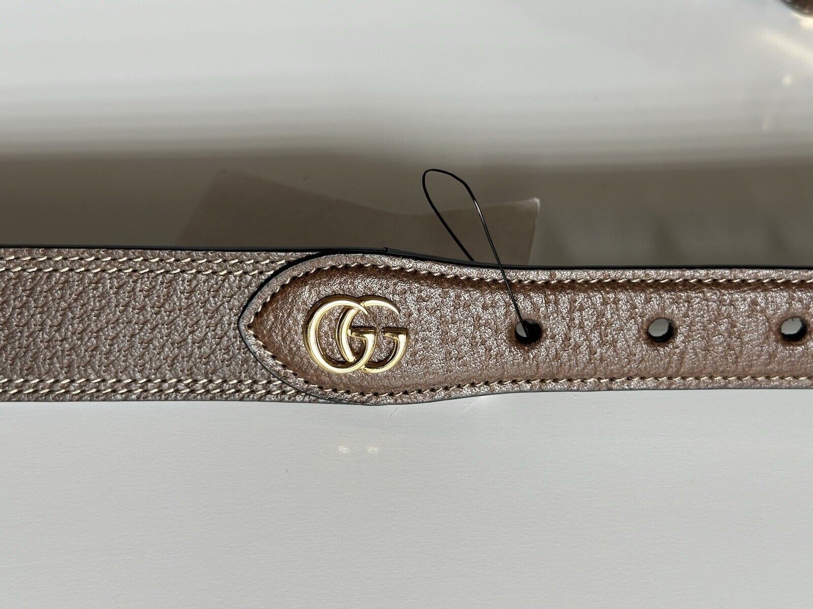 Gucci Dollar Pigprint Men’s Leather Belt Brown 110/44 715601 Italy NWT