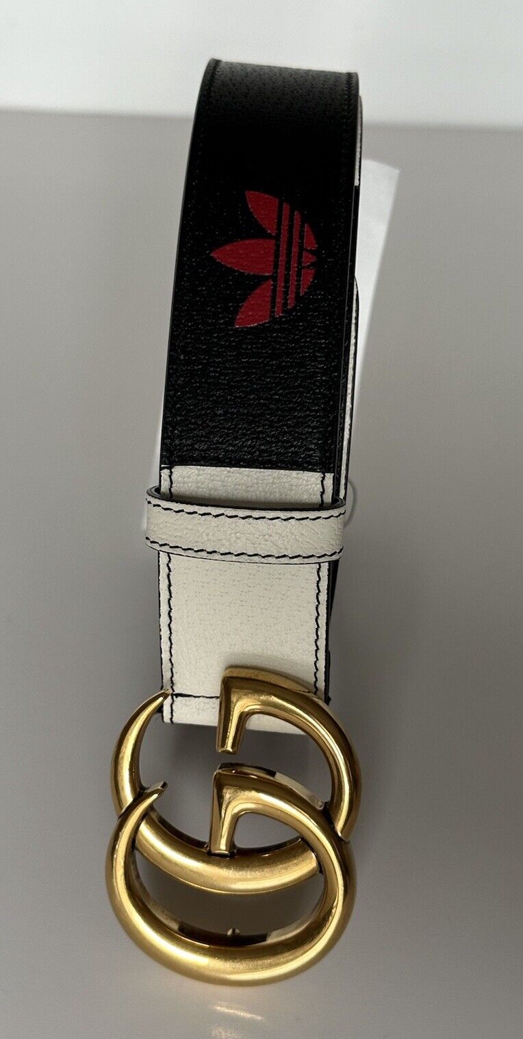 Gucci x Adidas GG Marmont Leather Belt Black/White/Red 100/40 Italy 406831