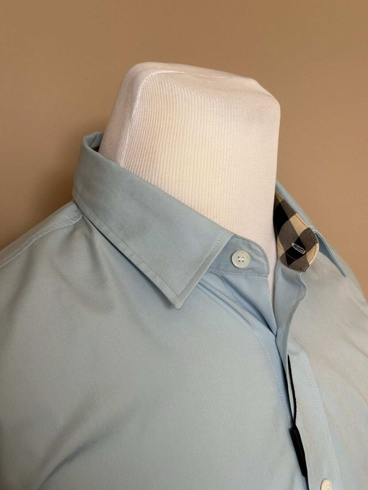 Burberry Cambridge Men's Pale Blue Cotton Button-Up Shirt 2XL 8036294 NWT $390