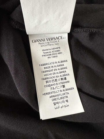 Versace Gold Medusa Print Black Cotton Jersey T-Shirt XS A89497S NWT $475