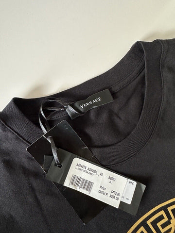 Versace Gold Medusa Print Black Cotton Jersey T-Shirt XS A89497S NWT $475