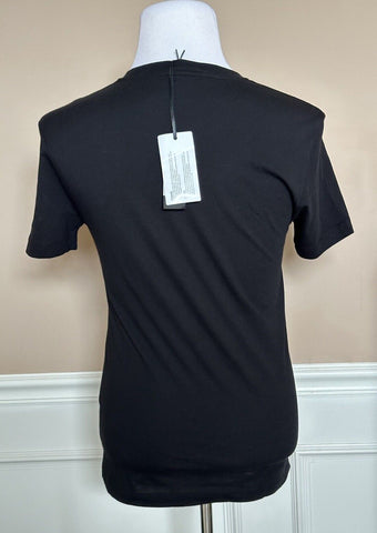 Versace Gold Medusa Print Black Cotton Jersey T-Shirt XS A89497S NWT $475