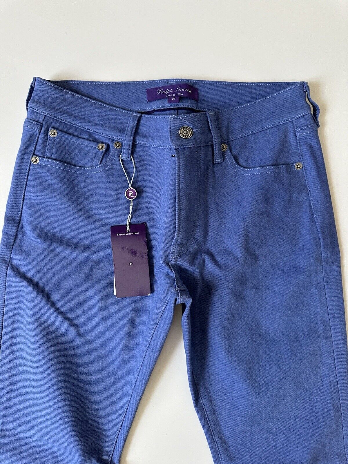 Ralph Lauren Purple Label Women’s Blue Cotton Jeans 26 Italy NWT $590