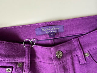 Ralph Lauren Purple Label Women’s Purple Cotton Jeans 27 Italy NWT $590