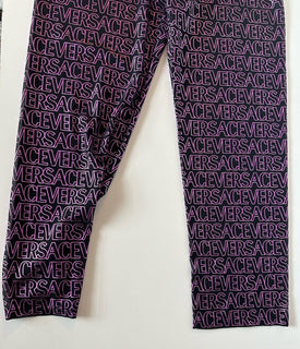 Versace Print Women’s Swim Robe Pants Black/Pink 4 US (38) IT 101013 NWT $1095