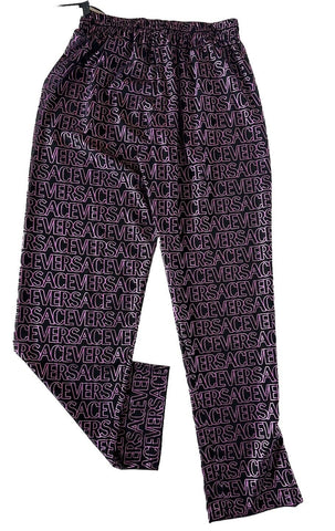 Versace Print Women’s Swim Robe Pants Black/Pink 4 US (38) IT 101013 NWT $1095